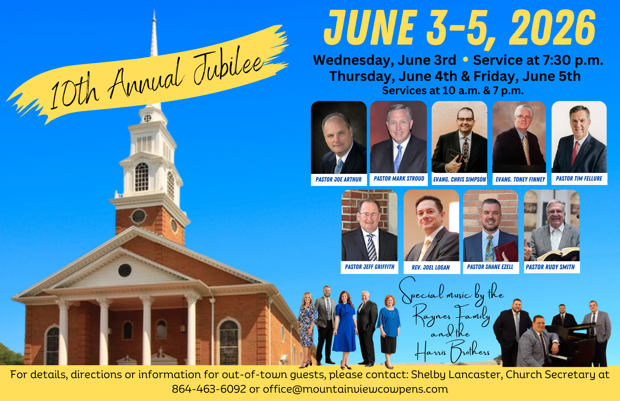 2026 Mountain View Baptist June Jubilee Flyer image